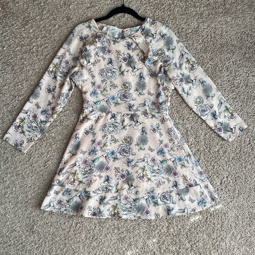 Cotton On Long-Sleeve Ruffle Floral Dress